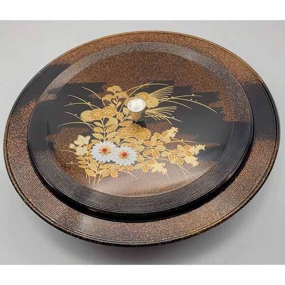 Japanese OMC Wood Tone Plastic Round Storage Bowl - Picture 1 of 6